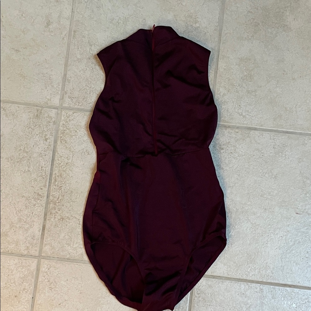Burgundy leotard